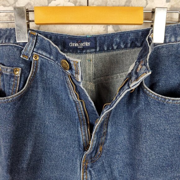 Vintage 80's Jean Shorts High Rise Mom Size 13 Cotton Denim Bermuda Festival - Picture 7 of 10